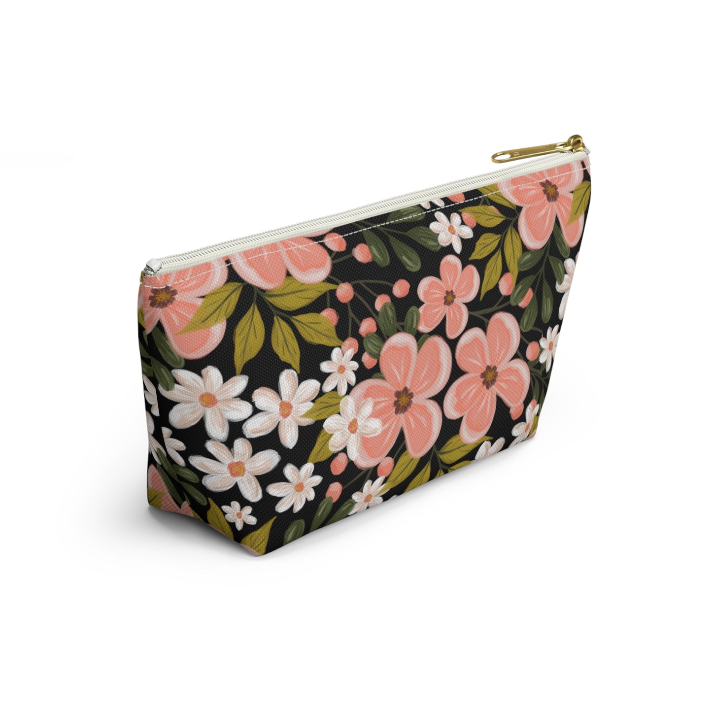 Pink Wildflower - T-bottom Pouch - howjoyfulshop