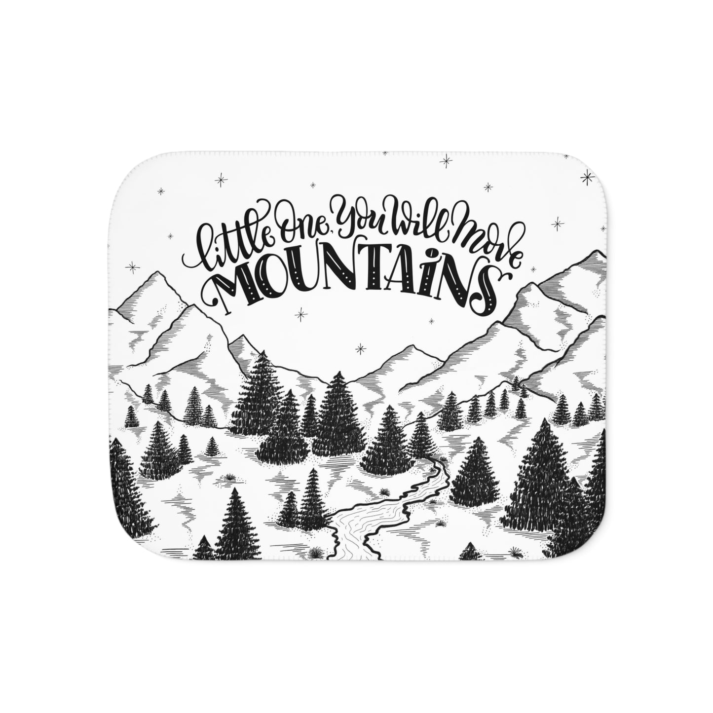 Little one you will move mountains - Sherpa Blanket - howjoyfulshop