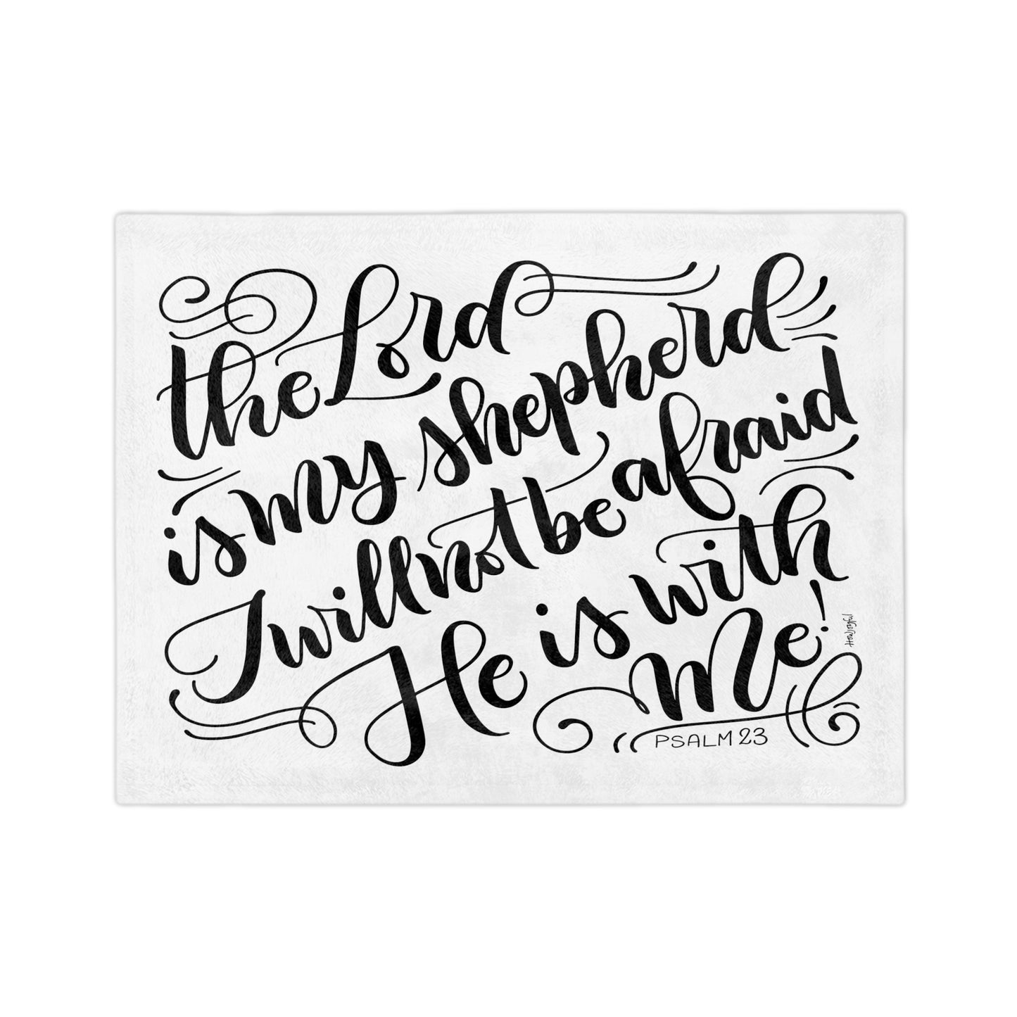 The Lord is my shepherd - Psalm 23 - Velveteen Blanket - howjoyfulshop