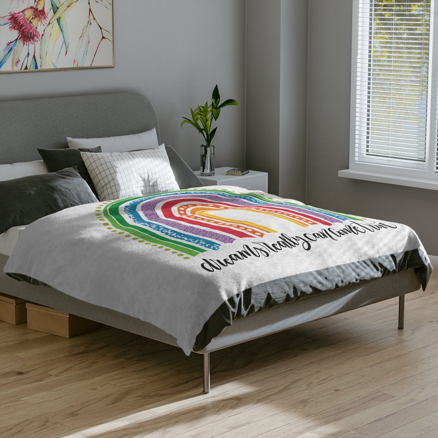 Dreams come true - Bright - Velveteen Blanket - howjoyfulshop