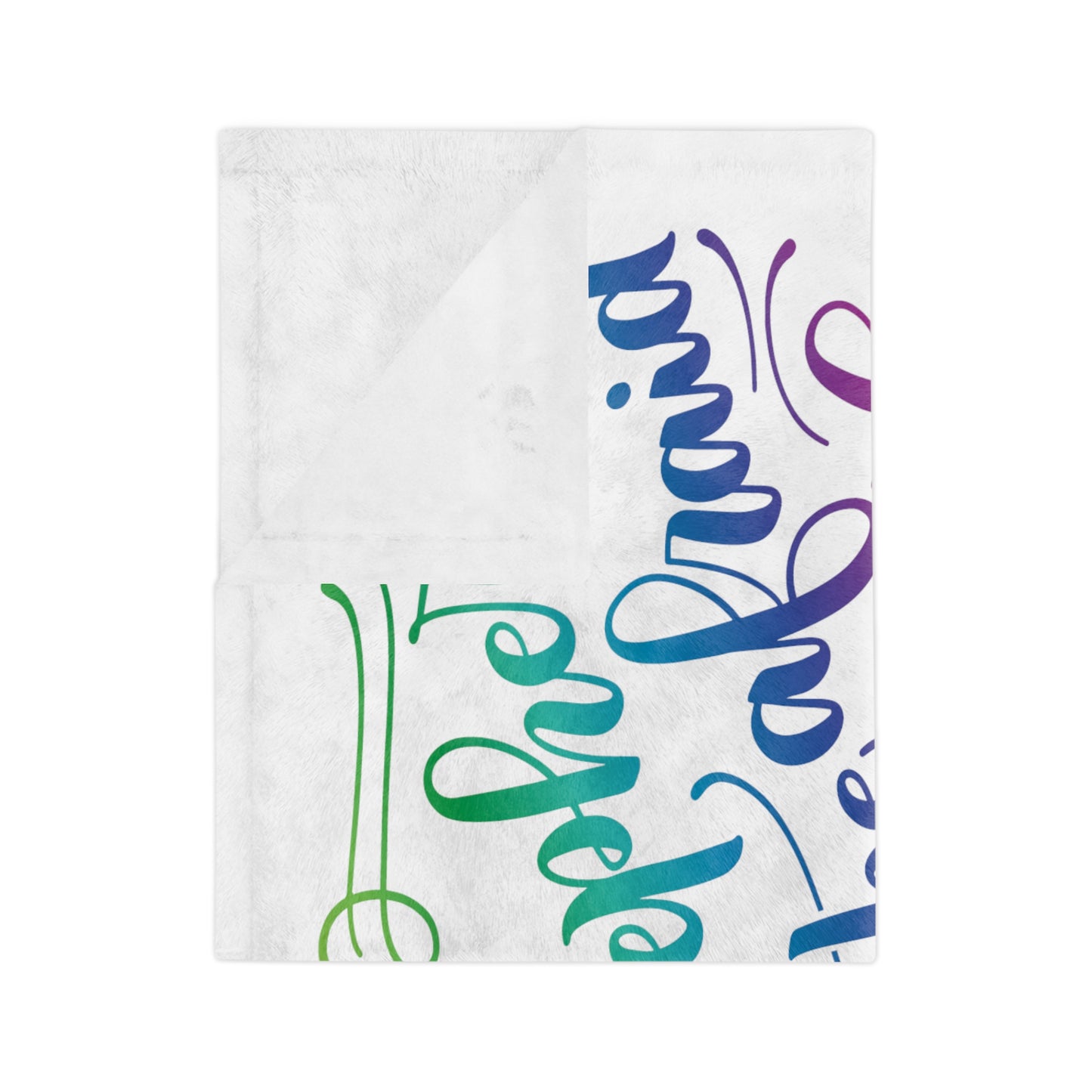 The lord is my shepherd - PSLAM 23 - Rainbow - Velveteen Blanket - howjoyfulshop