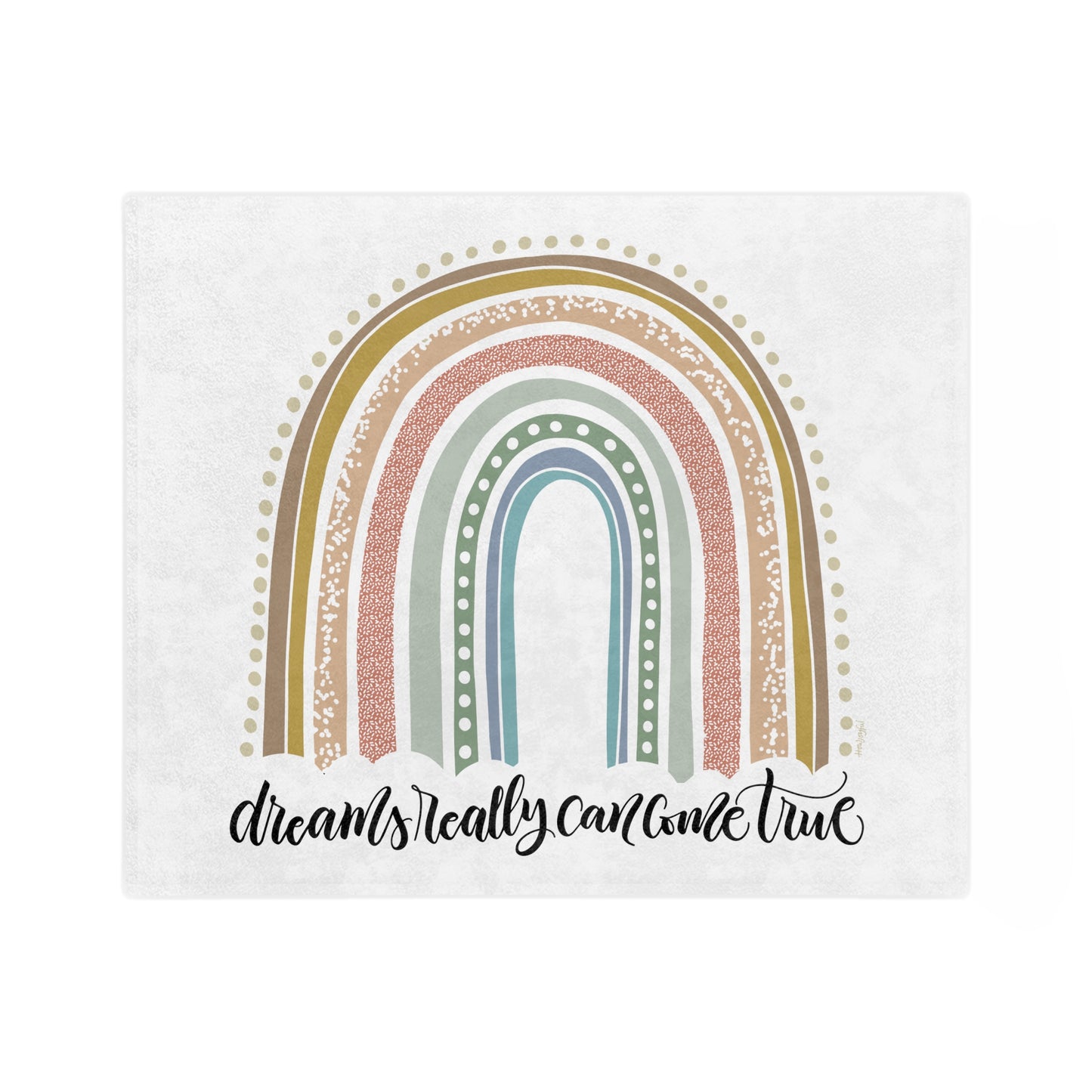 Dreams come true - Rainbow - Velveteen Blanket - howjoyfulshop