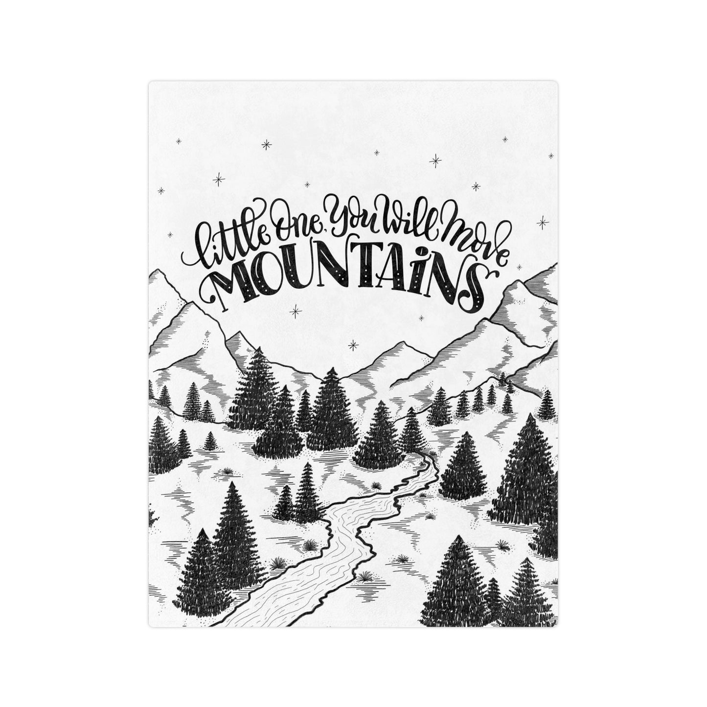 Little one you will move mountains - Velveteen Blanket - howjoyfulshop