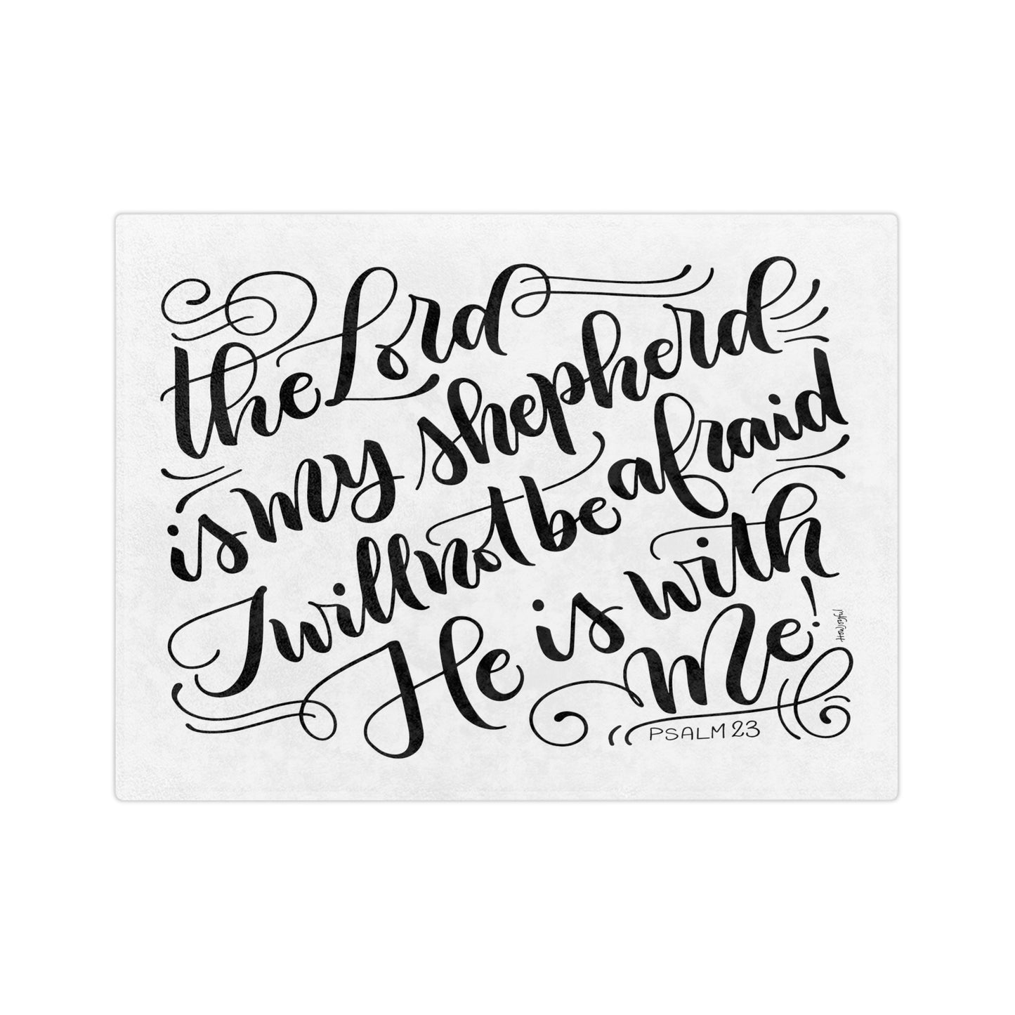 The Lord is my shepherd - Psalm 23 - Velveteen Blanket - howjoyfulshop