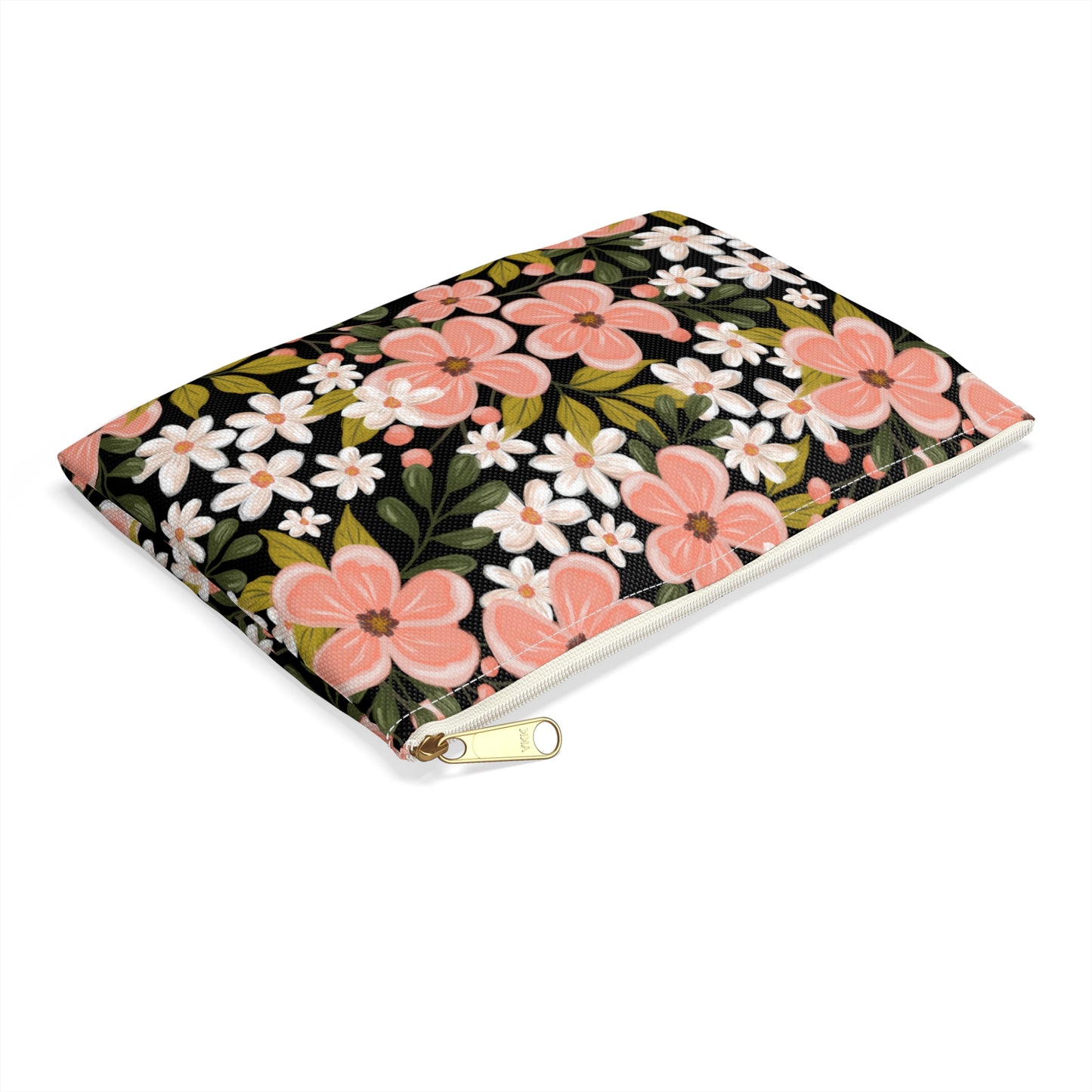 Pink Wildflower - Zipped Pouch - howjoyfulshop