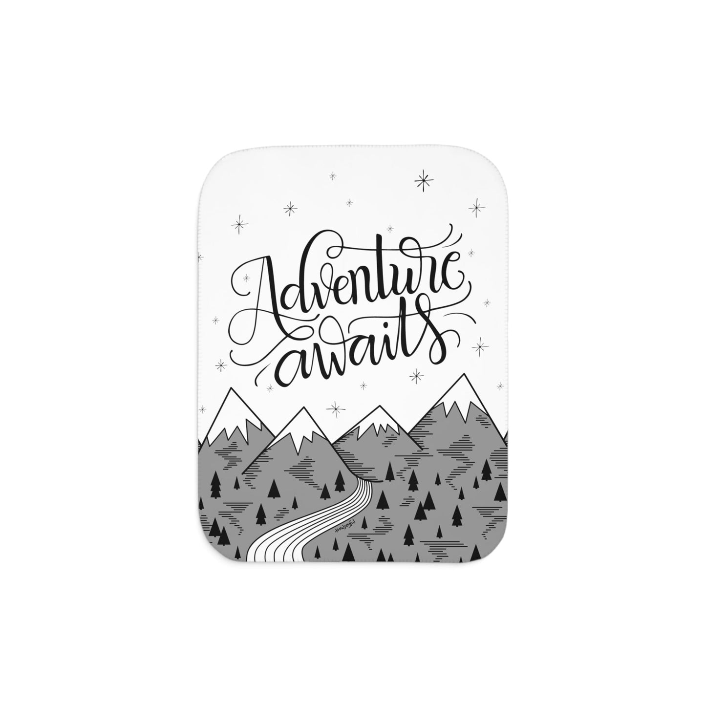 Adventure awaits mountains - Sherpa Blanket - howjoyfulshop