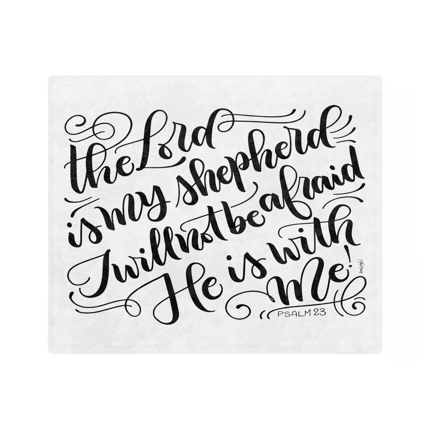 The Lord is my shepherd - Psalm 23 - Velveteen Blanket - howjoyfulshop