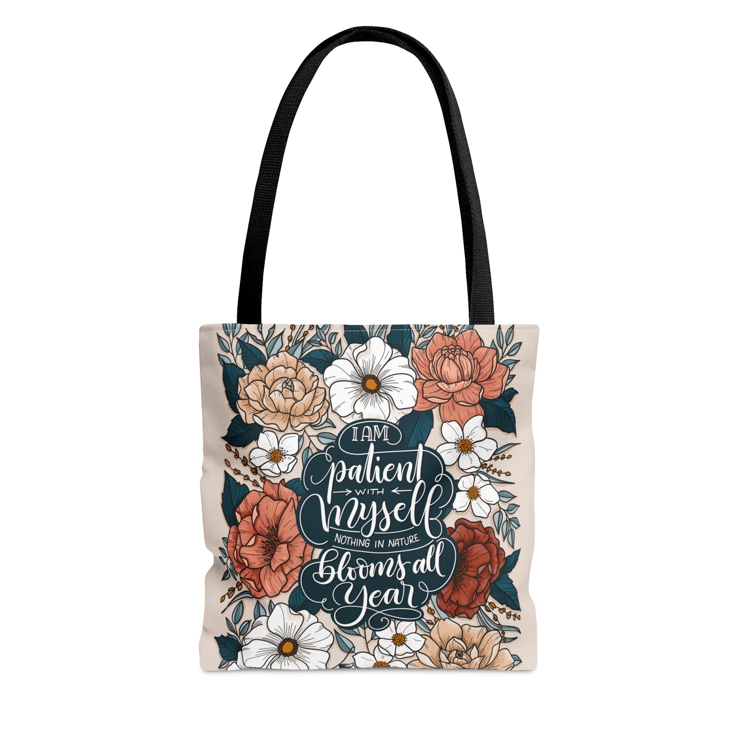 I am patient with myself - Affirmation Tote Bag - howjoyfulshop