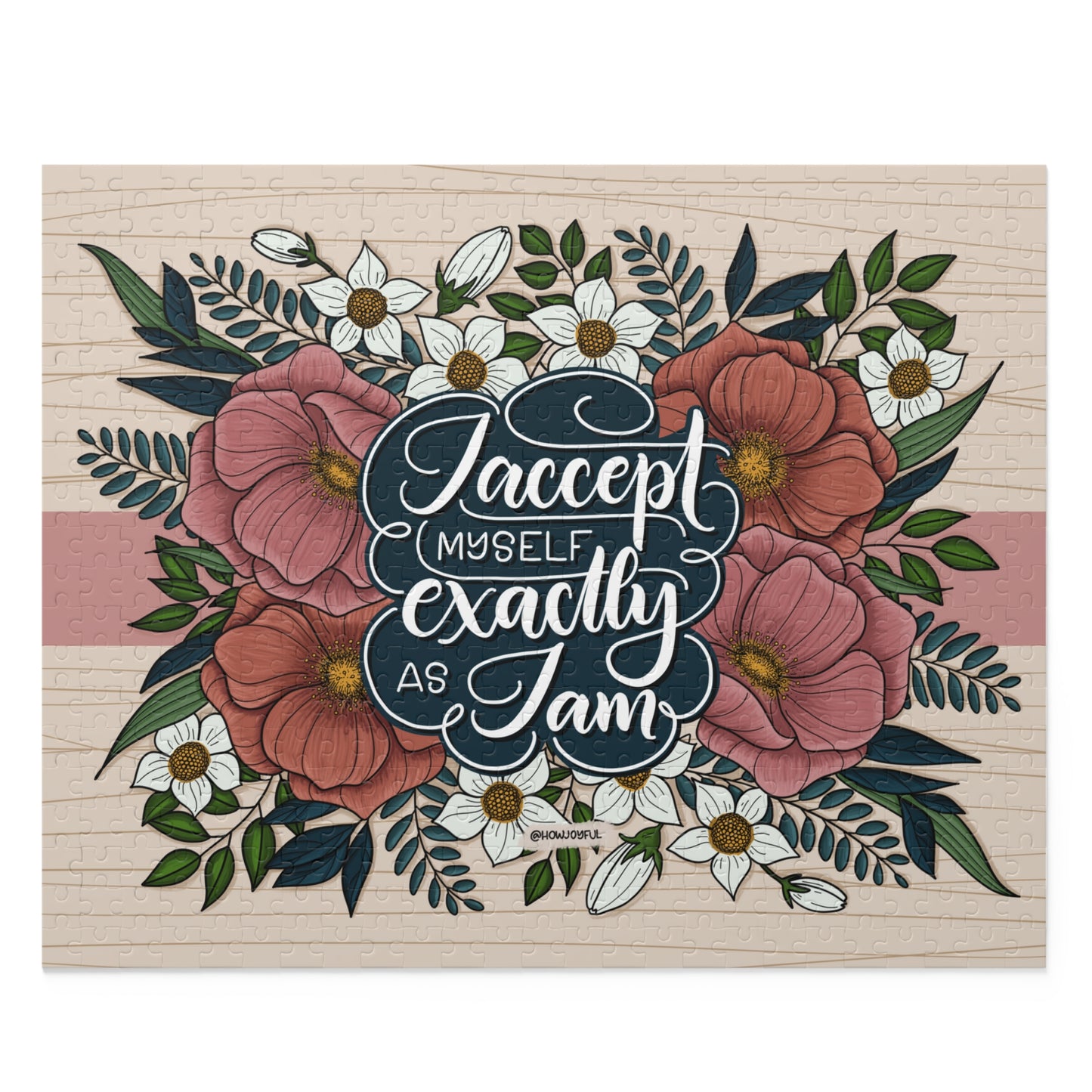 I accept myself exactly as I am - Affirmation Puzzle - howjoyfulshop