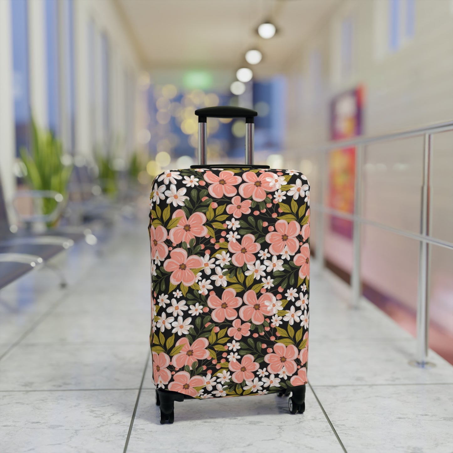 Pink Wildflower - Luggage Cover - howjoyfulshop