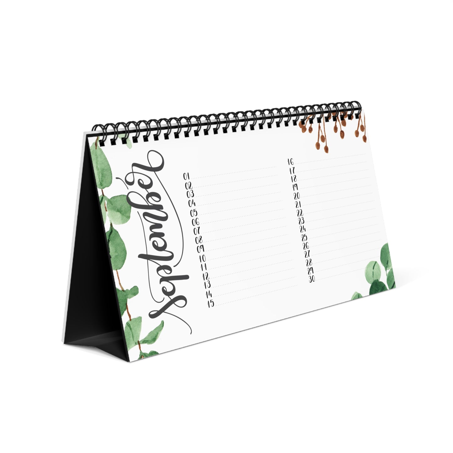 Perpetual Desk Calendar - Eucalyptus Greenery - howjoyfulshop