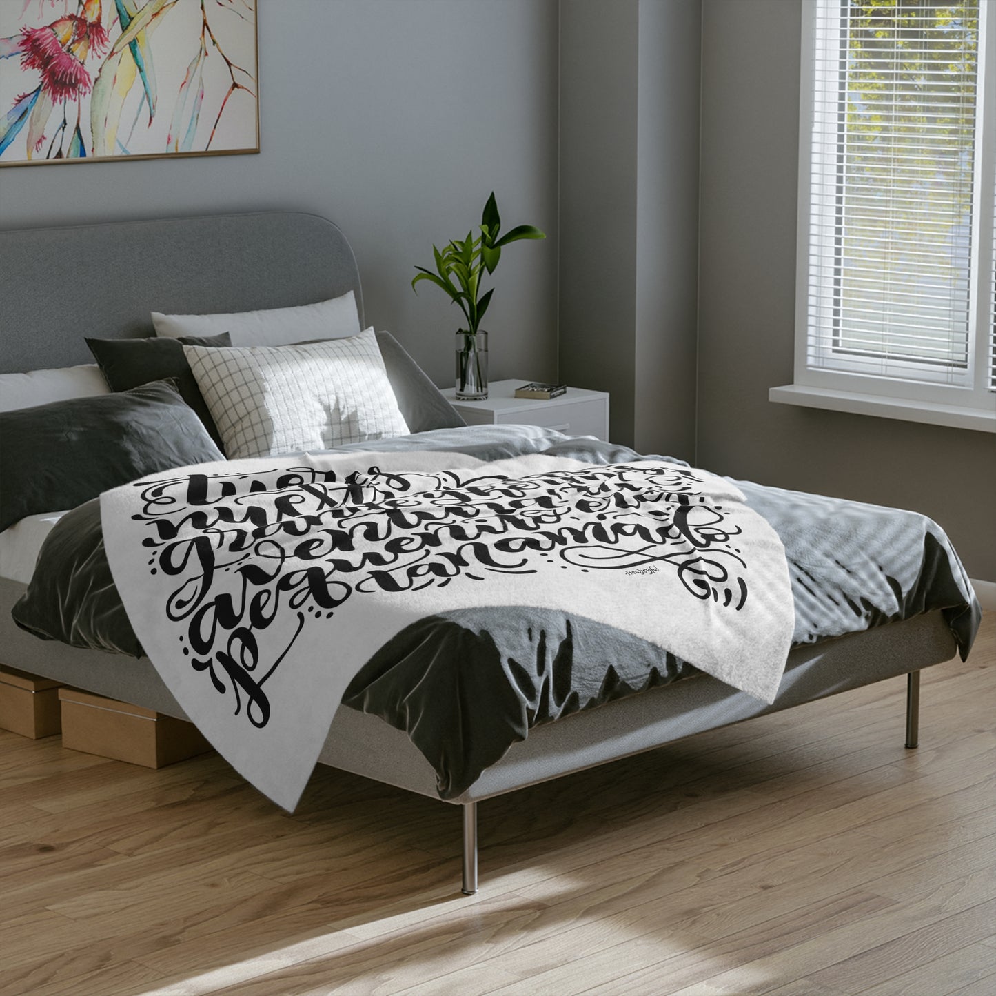 Tu eres nuestra mas hermosa aventura - Velveteen Blanket - howjoyfulshop