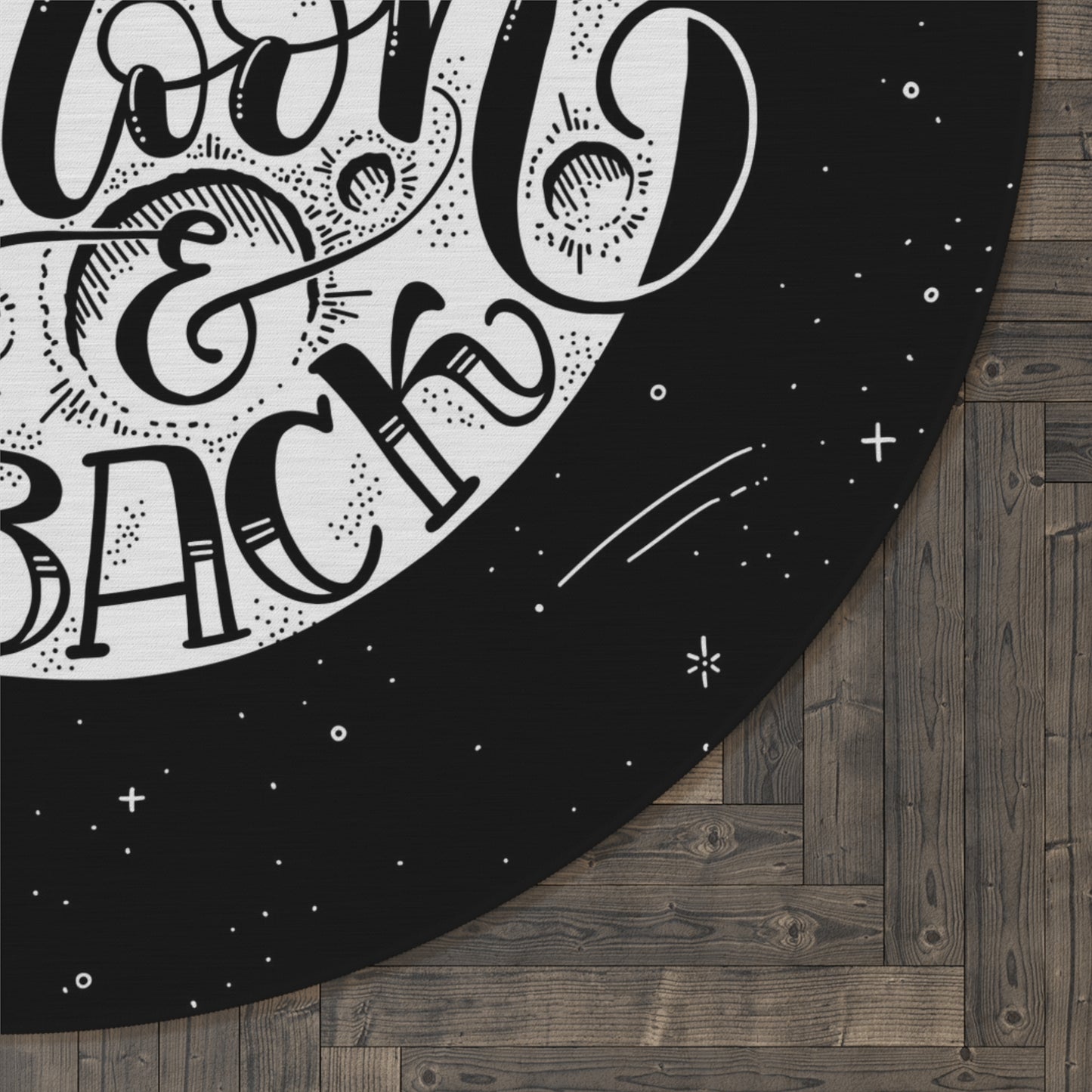 I love you to the Moon and Back Area Rug - howjoyfulshop