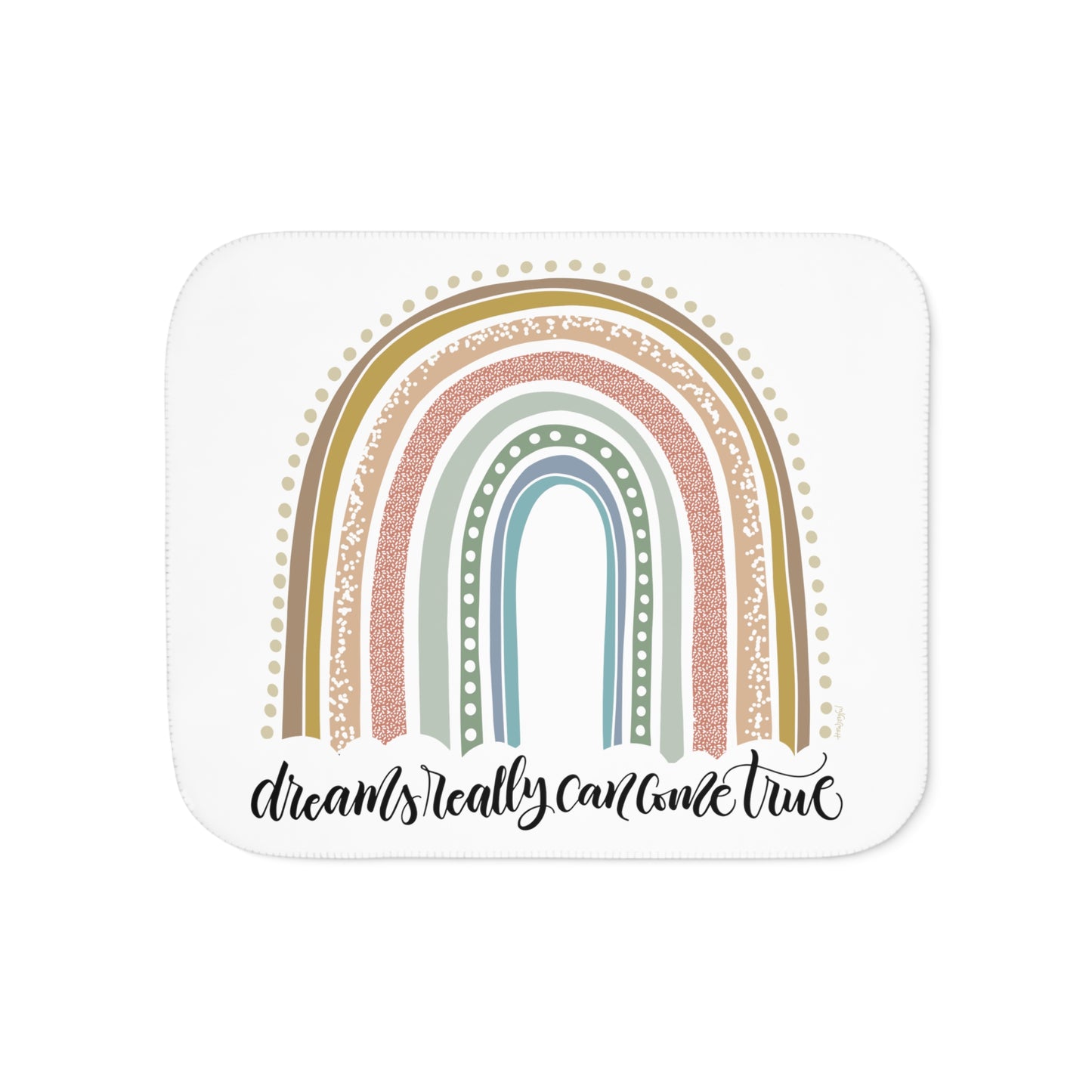 Dreams come true - Rainbow - Sherpa Blanket - howjoyfulshop