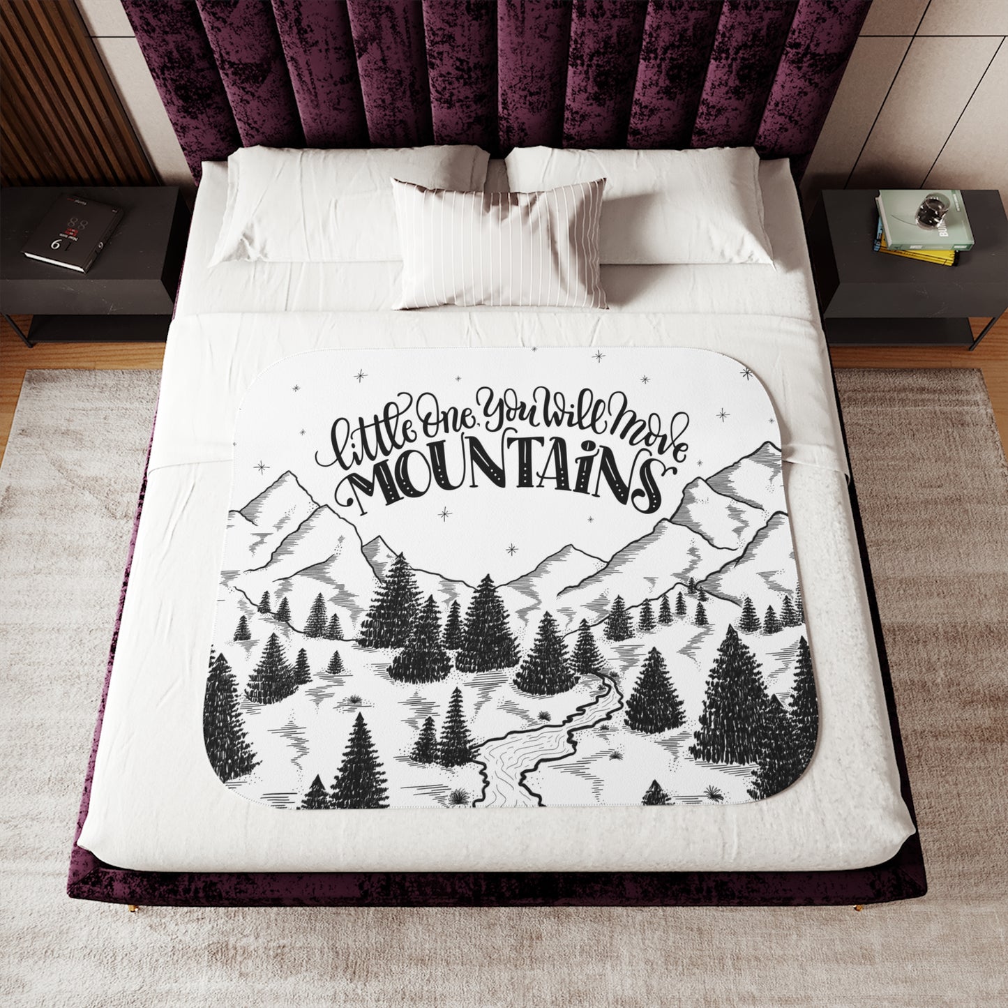 Little one you will move mountains - Sherpa Blanket - howjoyfulshop