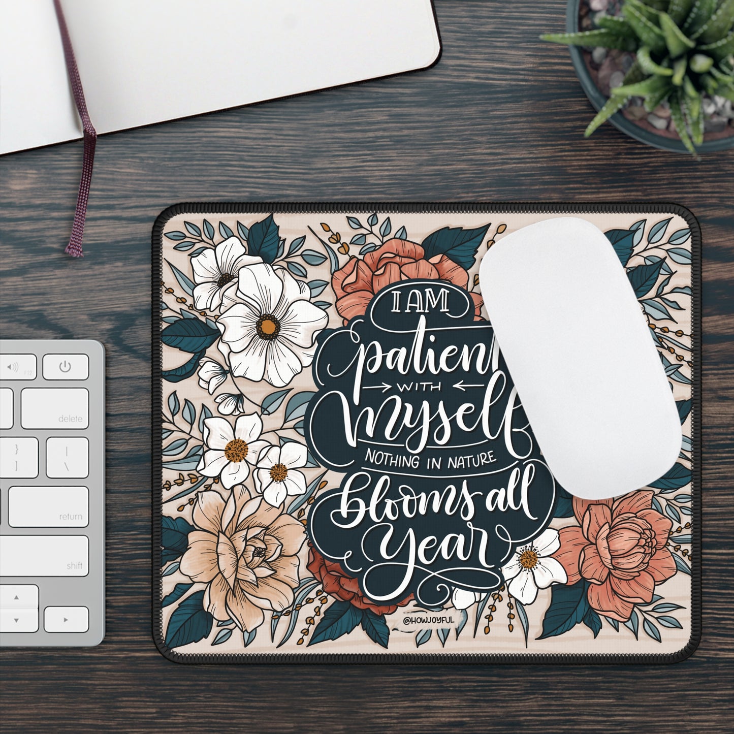 Mousepad - I am patient with myself - Affirmation - howjoyfulshop