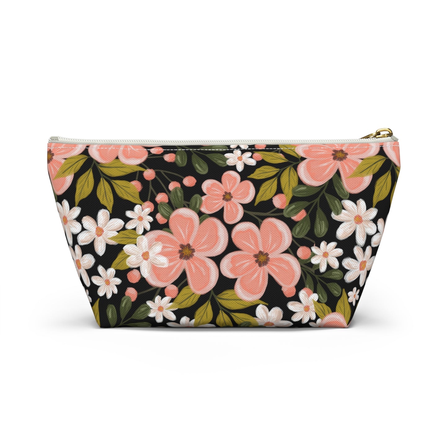 Pink Wildflower - T-bottom Pouch - howjoyfulshop