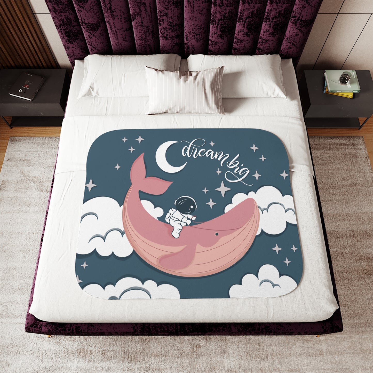Dream Big Pink - Sherpa Blanket - HowJoyful Shop
