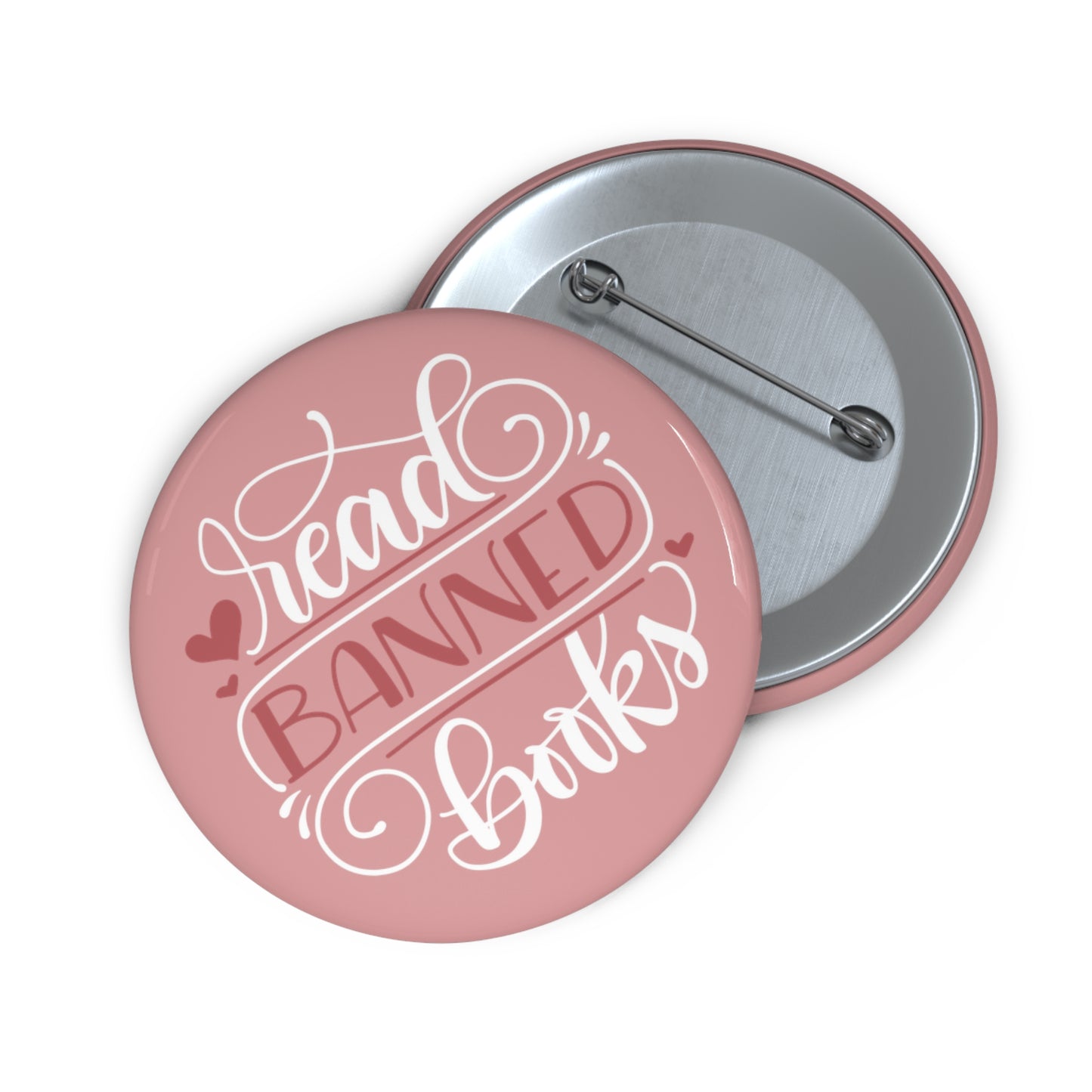 Read Banned Books - Round Pin Rose - howjoyfulshop