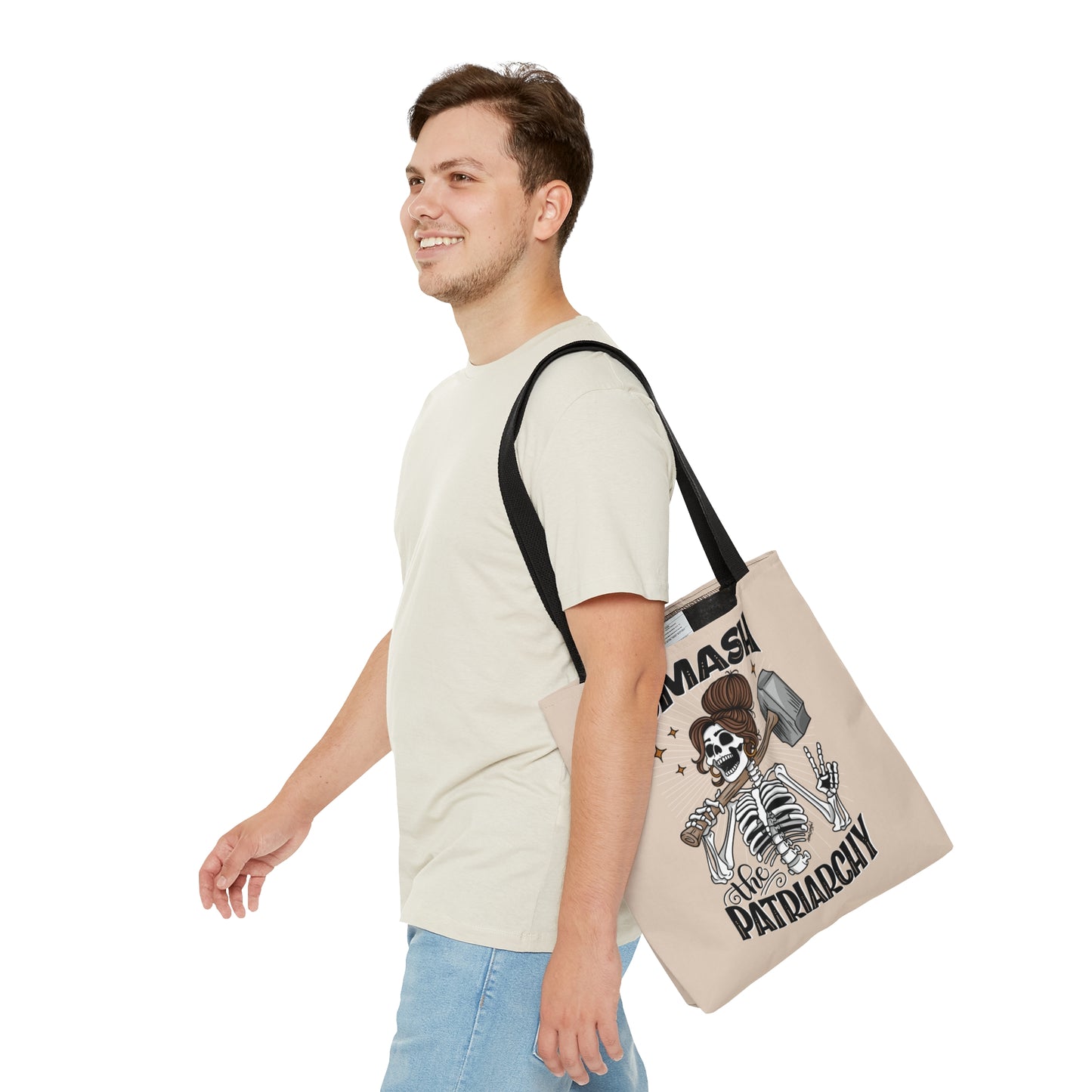 Smash the Patriarchy - Feminist - Woman's Empowerment Tote Bag Tan