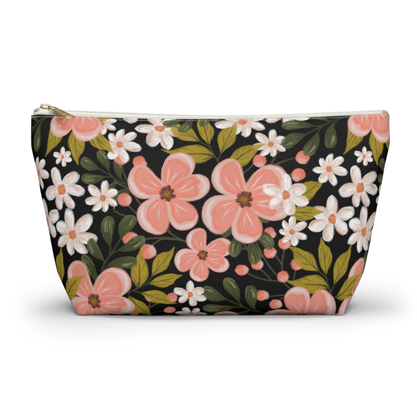 Pink Wildflower - T-bottom Pouch - howjoyfulshop