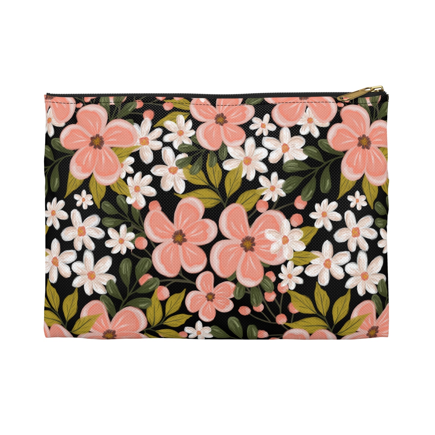 Pink Wildflower - Zipped Pouch - howjoyfulshop