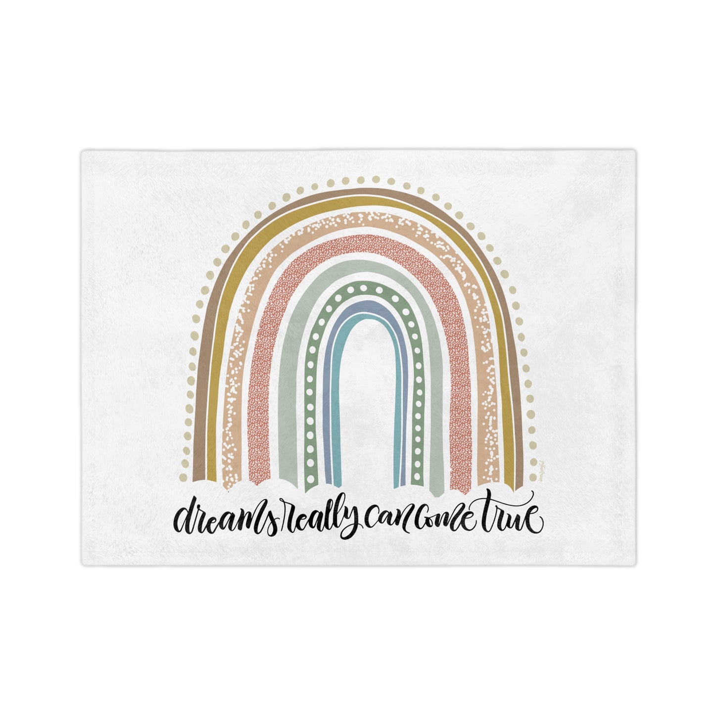 Dreams come true - Rainbow - Velveteen Blanket - howjoyfulshop
