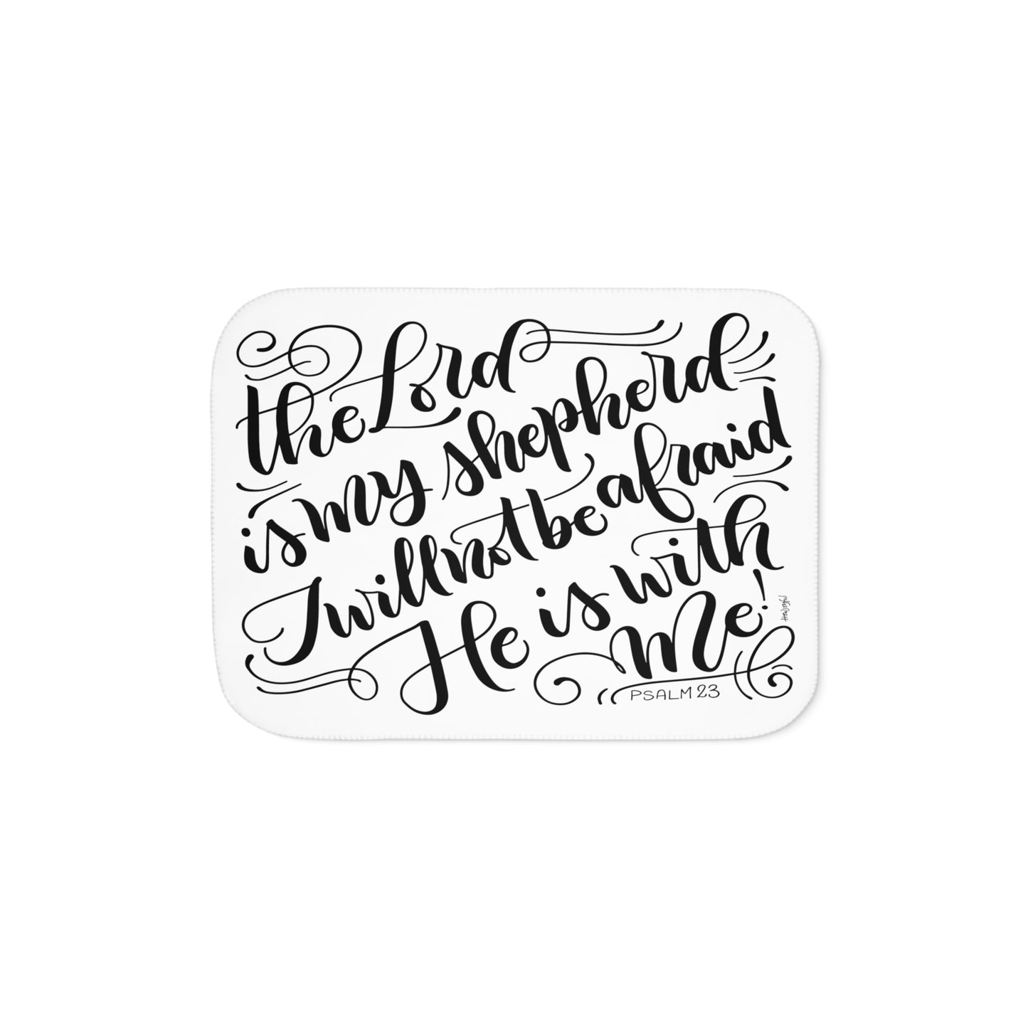 The Lord is my shepherd - Psalm 23 - Sherpa Blanket - howjoyfulshop