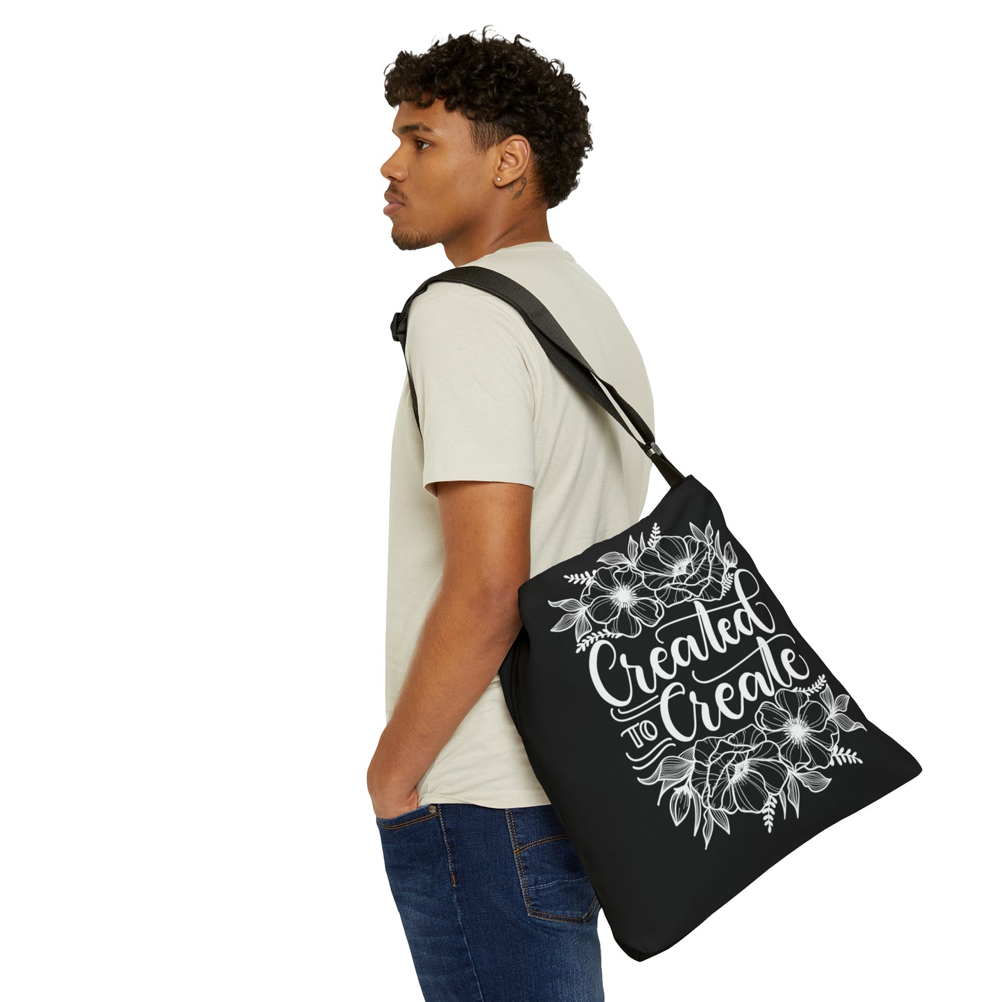 Created to Create - Adjustable Tote Bag - howjoyfulshop