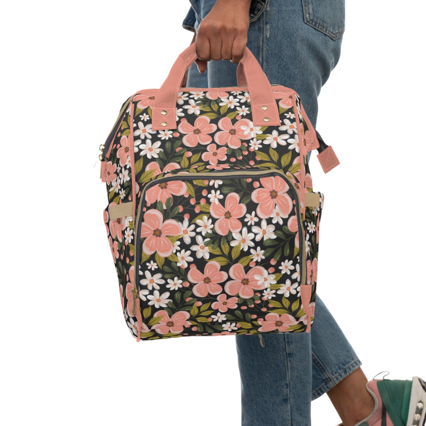 Pink Wildflower - Backpack / Diaper Bag - howjoyfulshop