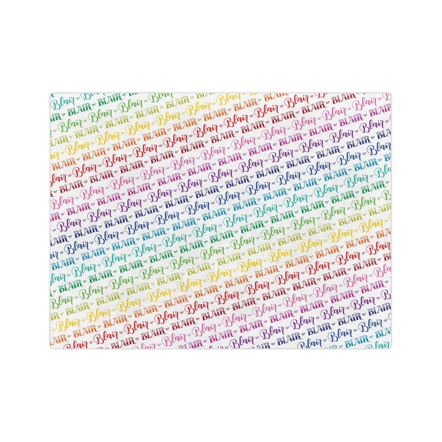Personalized Lettered Rainbow Velveteen Blanket - howjoyfulshop