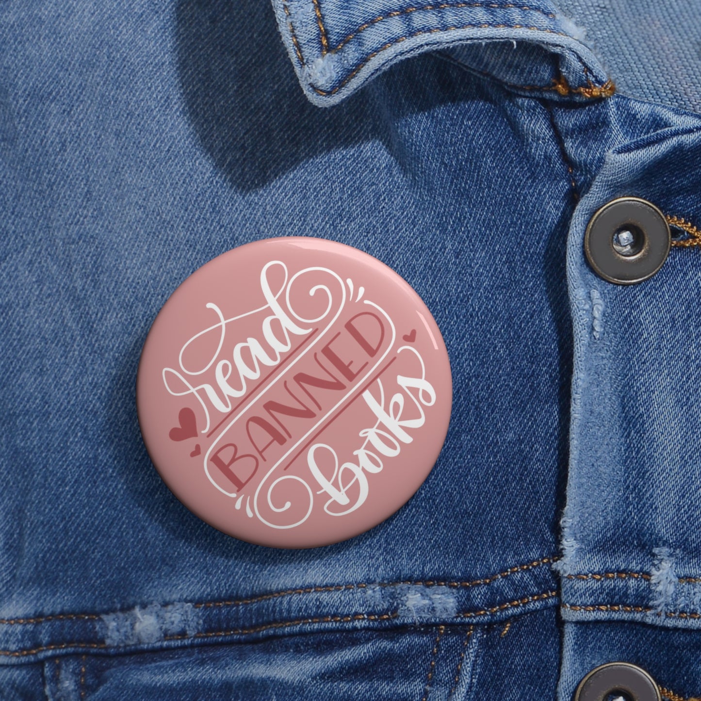 Read Banned Books - Round Pin Rose - howjoyfulshop