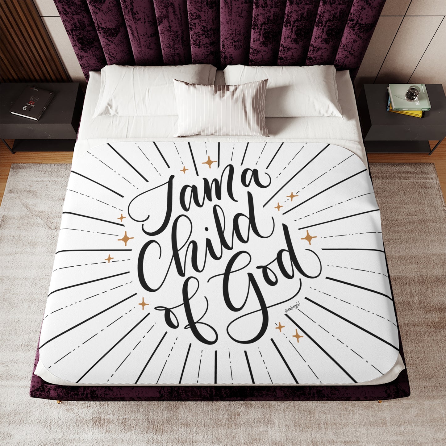 I am a child of God - Sherpa Blanket - howjoyfulshop