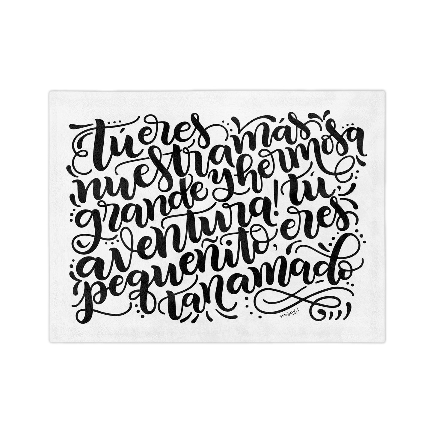 Tu eres nuestra mas hermosa aventura - Velveteen Blanket - howjoyfulshop