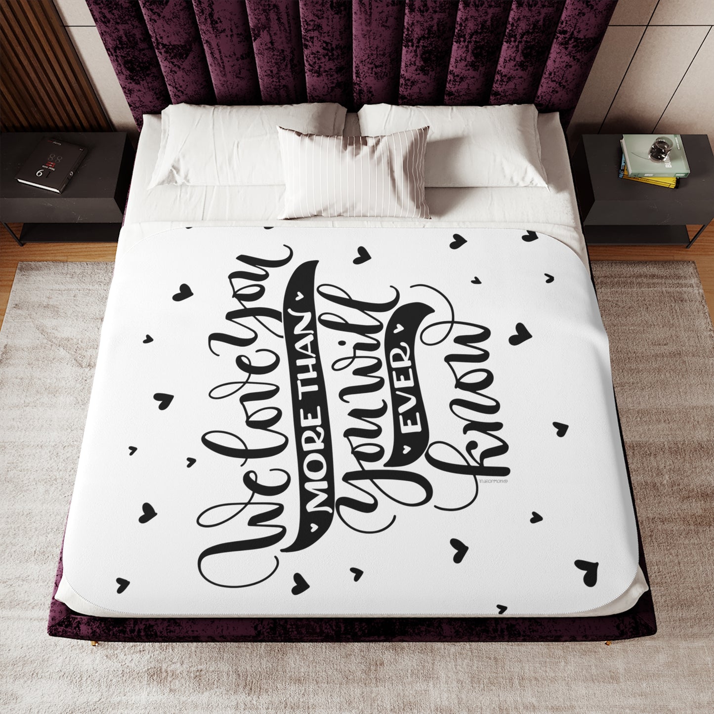 We love you more than you will ever know - Sherpa Blanket - howjoyfulshop