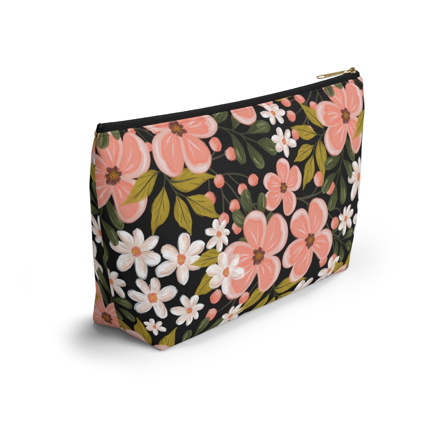 Pink Wildflower - T-bottom Pouch - howjoyfulshop