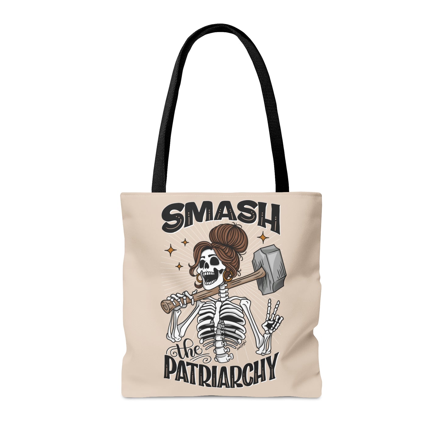 Smash the Patriarchy - Feminist - Woman's Empowerment Tote Bag Tan