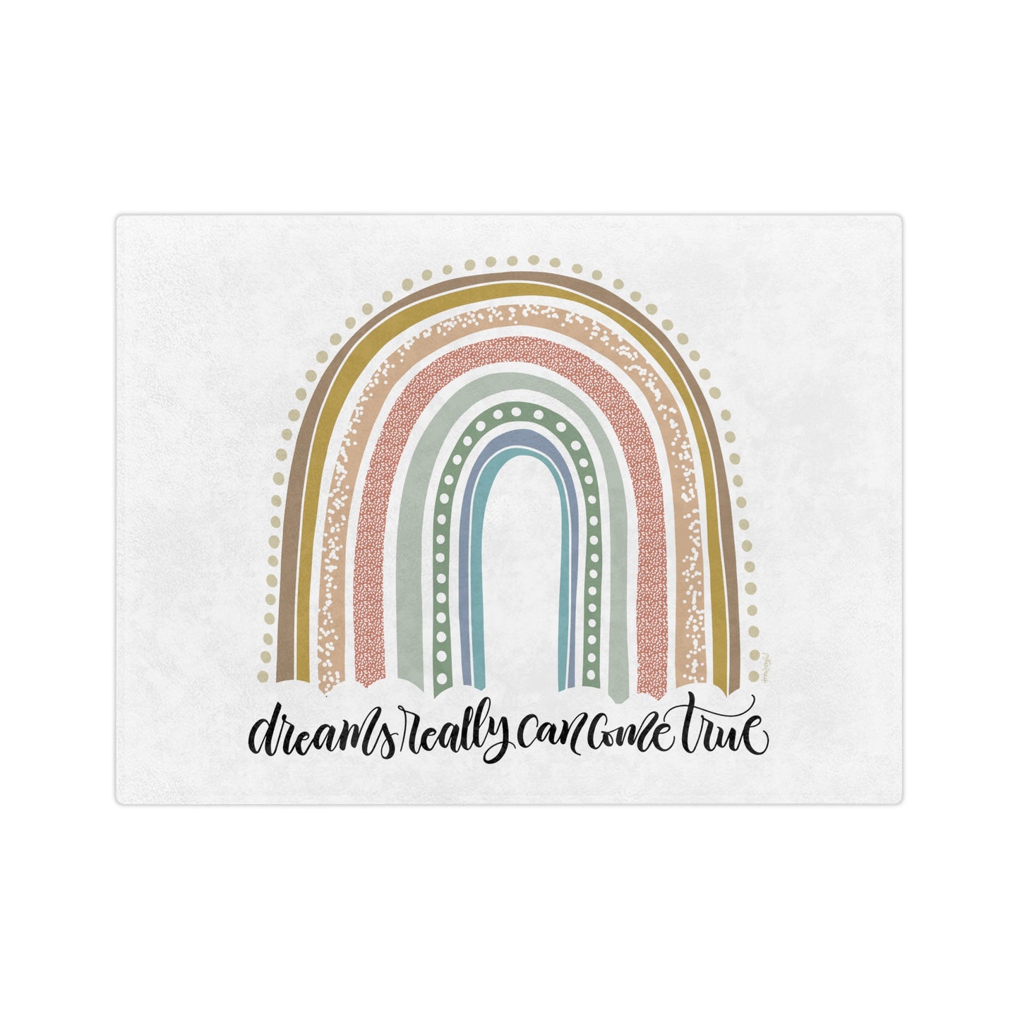 Dreams come true - Rainbow - Velveteen Blanket - howjoyfulshop
