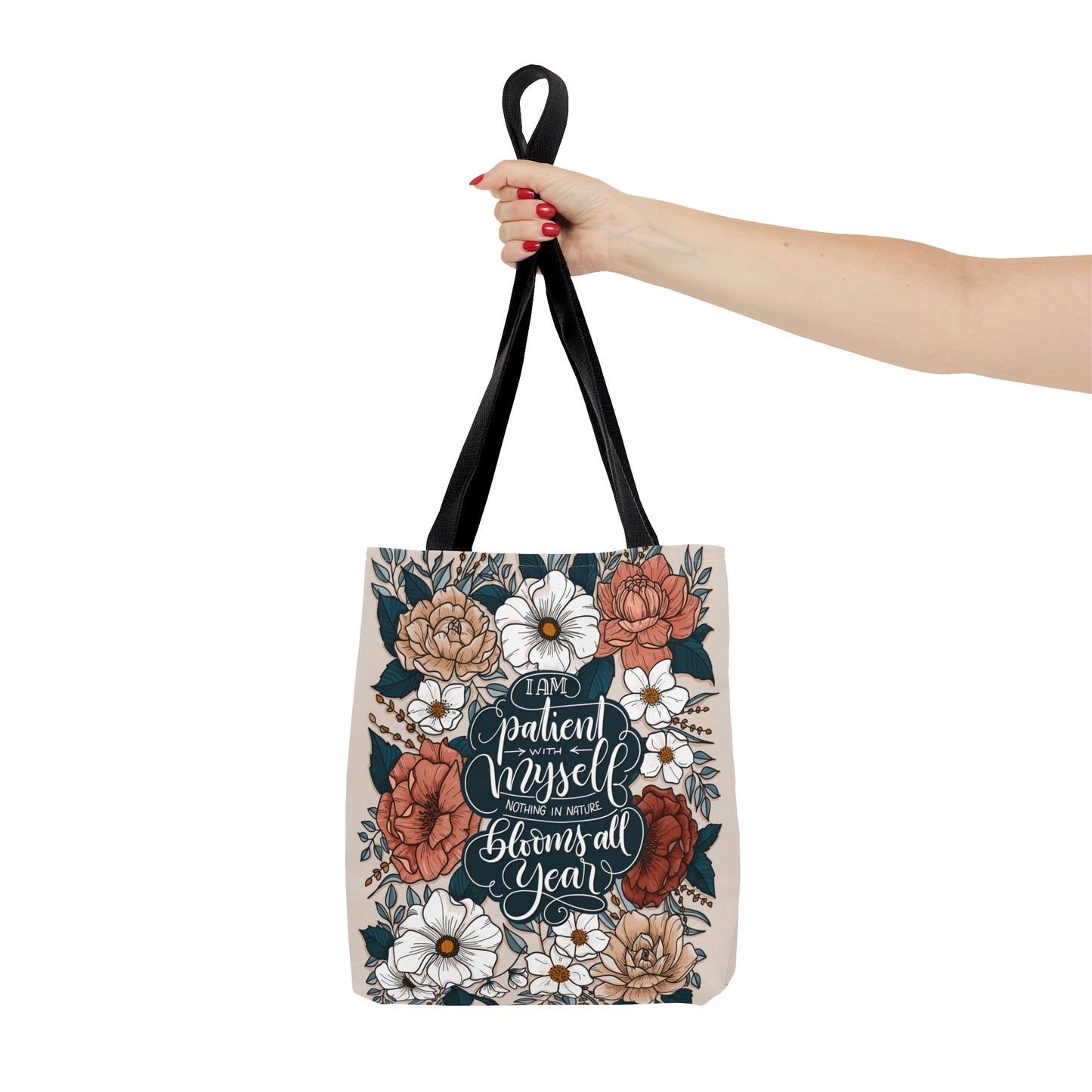 I am patient with myself - Affirmation Tote Bag - howjoyfulshop