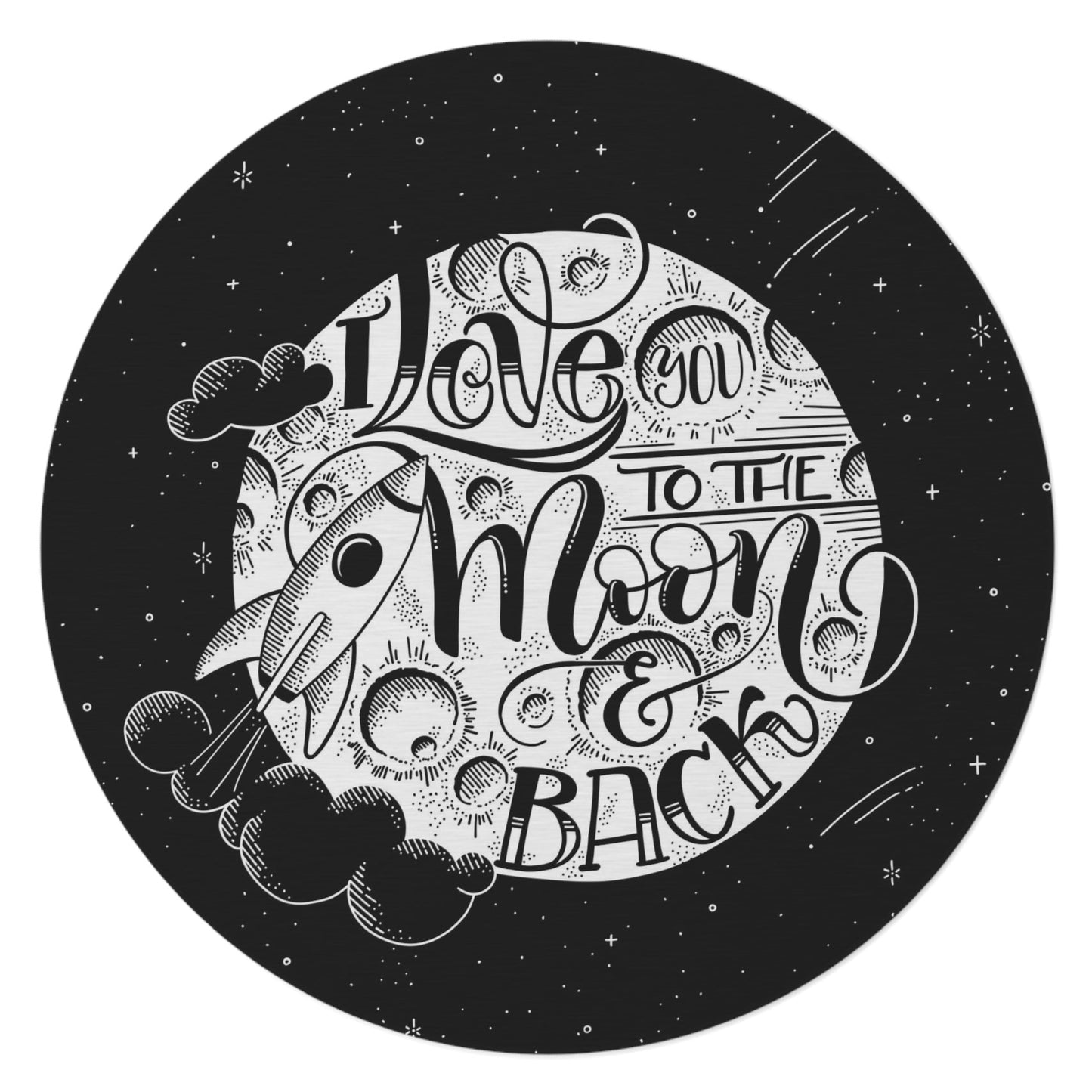 I love you to the Moon and Back Area Rug - howjoyfulshop