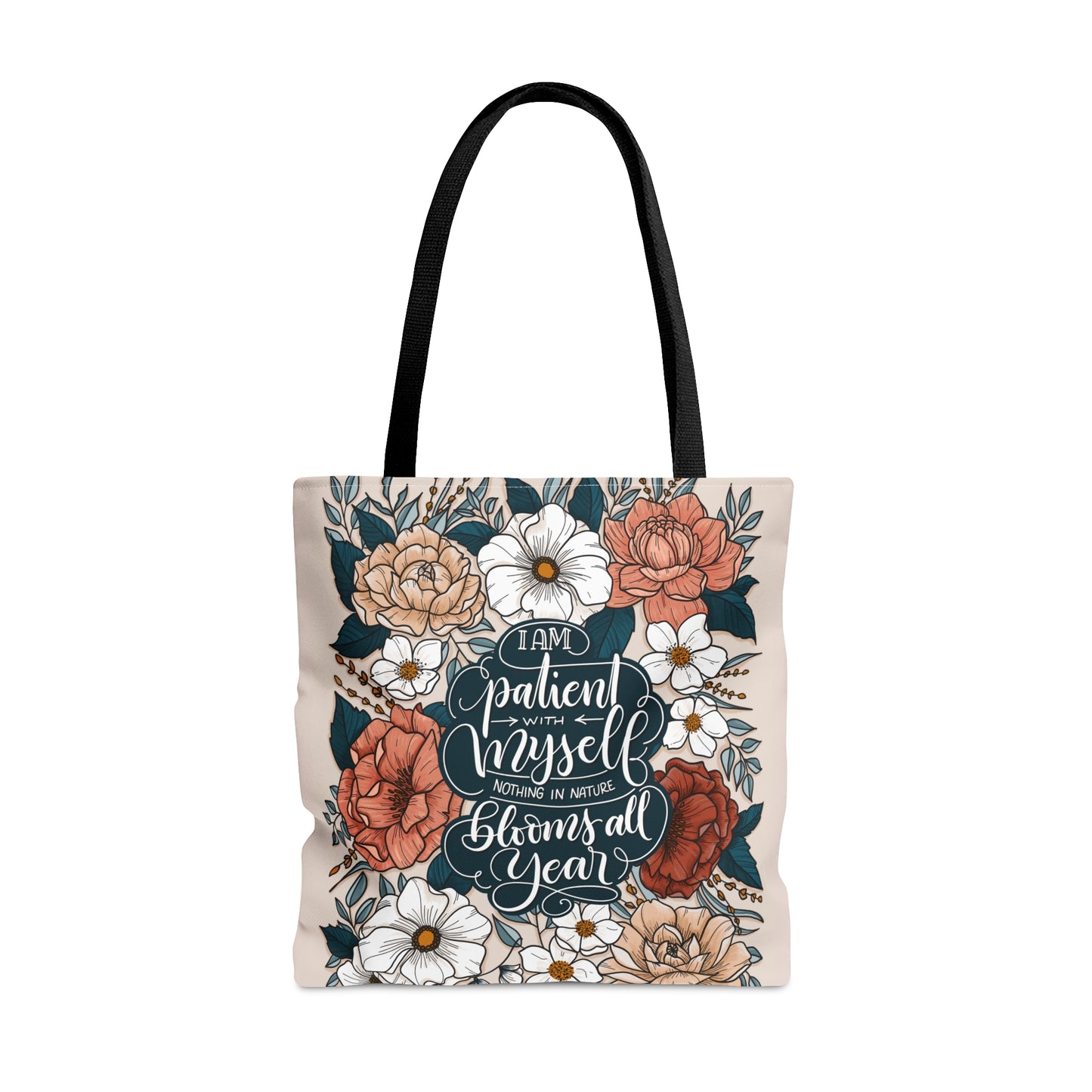 I am patient with myself - Affirmation Tote Bag - howjoyfulshop