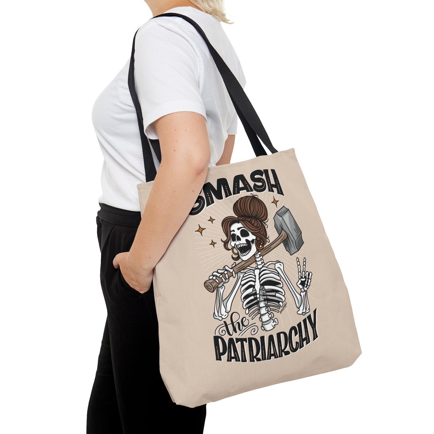 Smash the Patriarchy - Feminist - Woman's Empowerment Tote Bag Tan