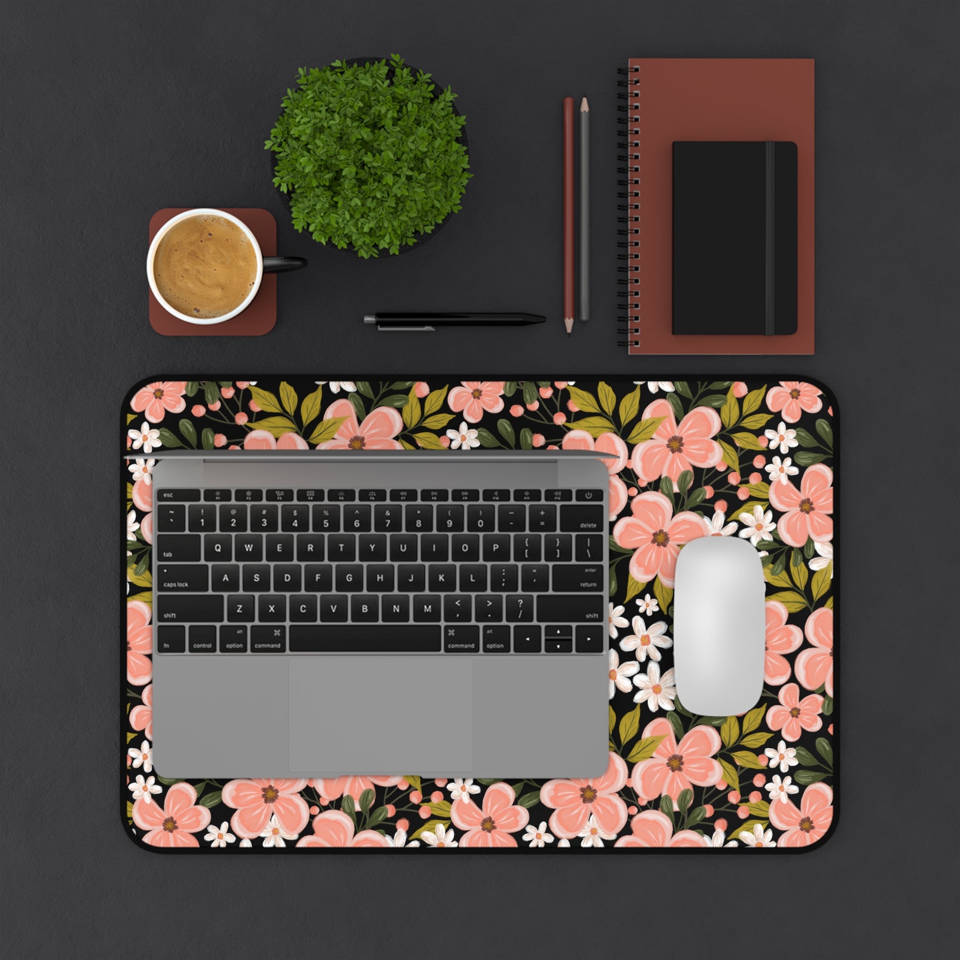 Pink Wildflower - Desk Mat - howjoyfulshop