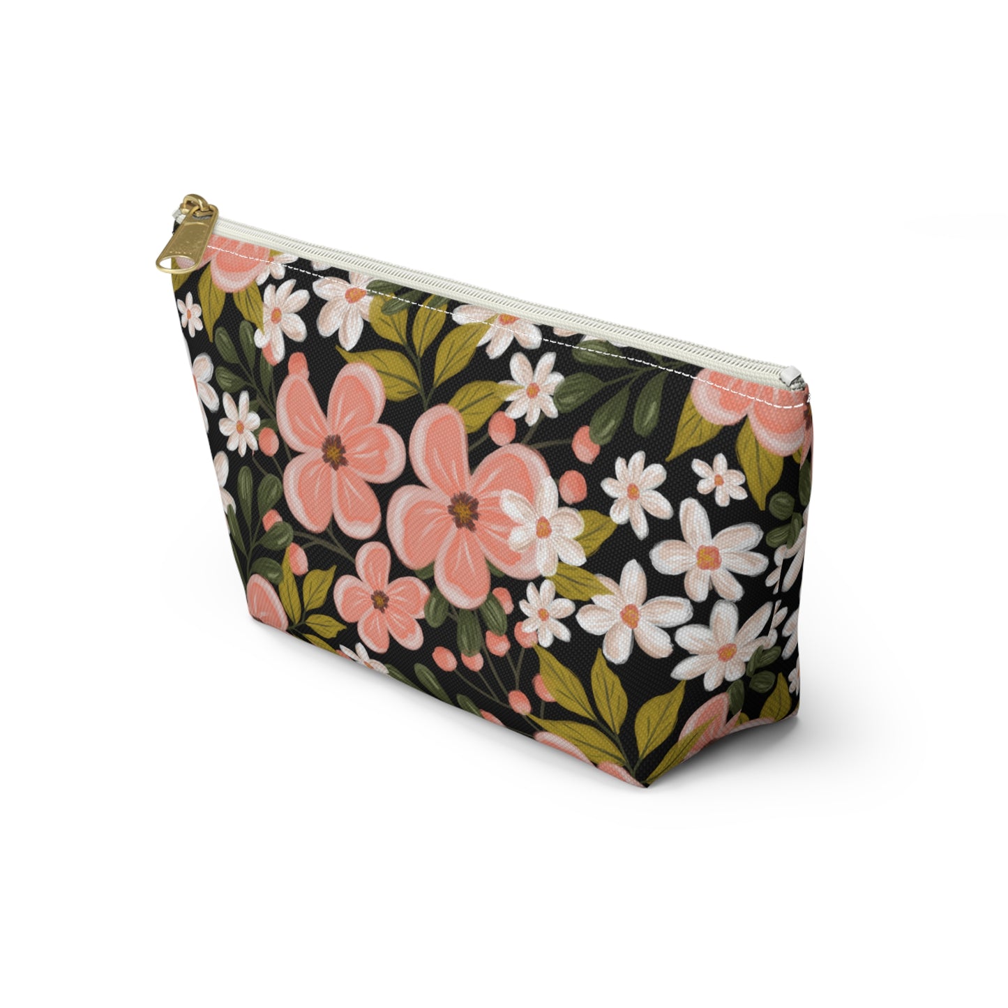 Pink Wildflower - T-bottom Pouch - howjoyfulshop