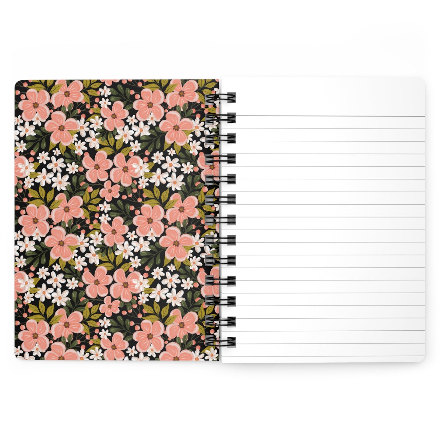 Pink Wildflower - Spiral Bound Journal - howjoyfulshop