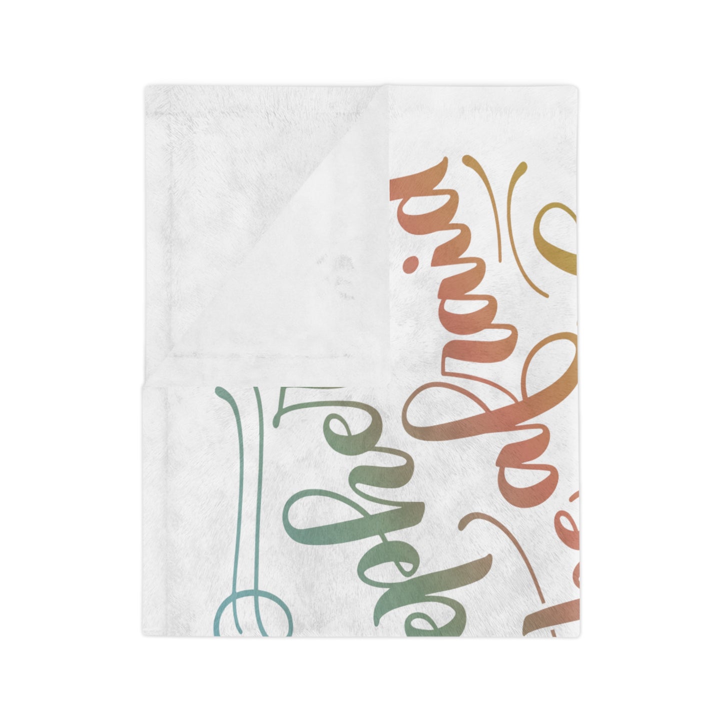 The Lord is my shepherd - Psalm 23 - Rainbow Velveteen Blanket - howjoyfulshop