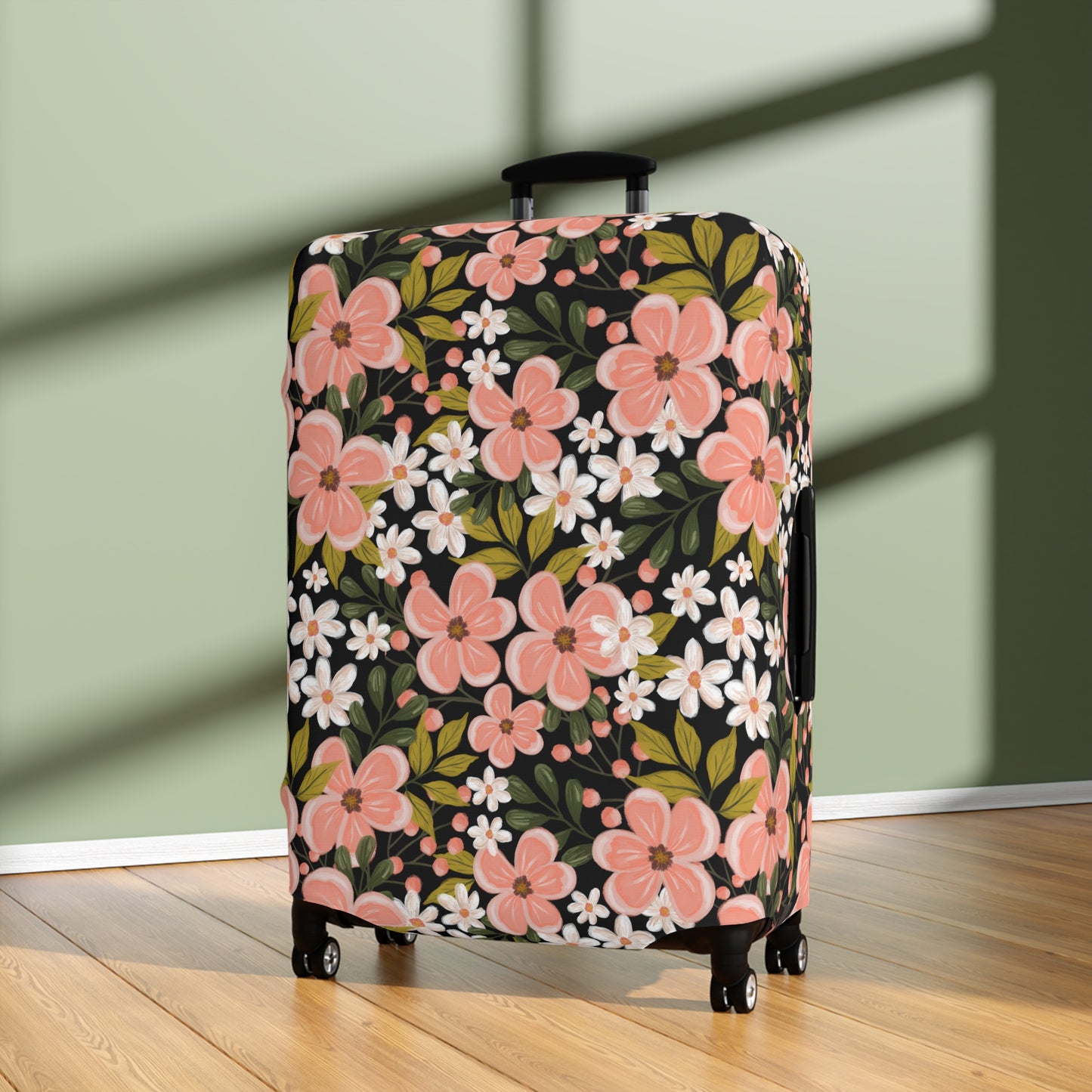 Pink Wildflower - Luggage Cover - howjoyfulshop