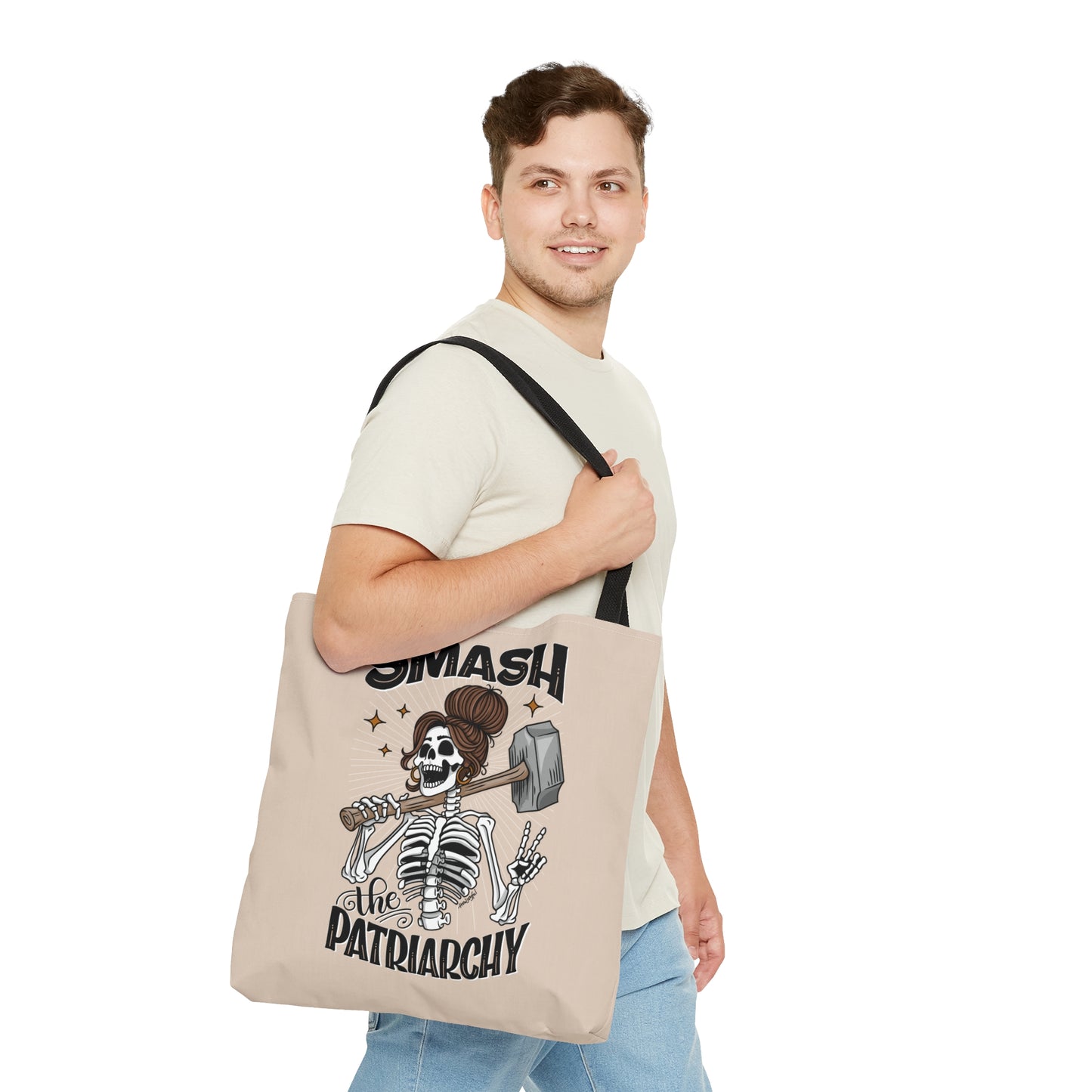 Smash the Patriarchy - Feminist - Woman's Empowerment Tote Bag Tan