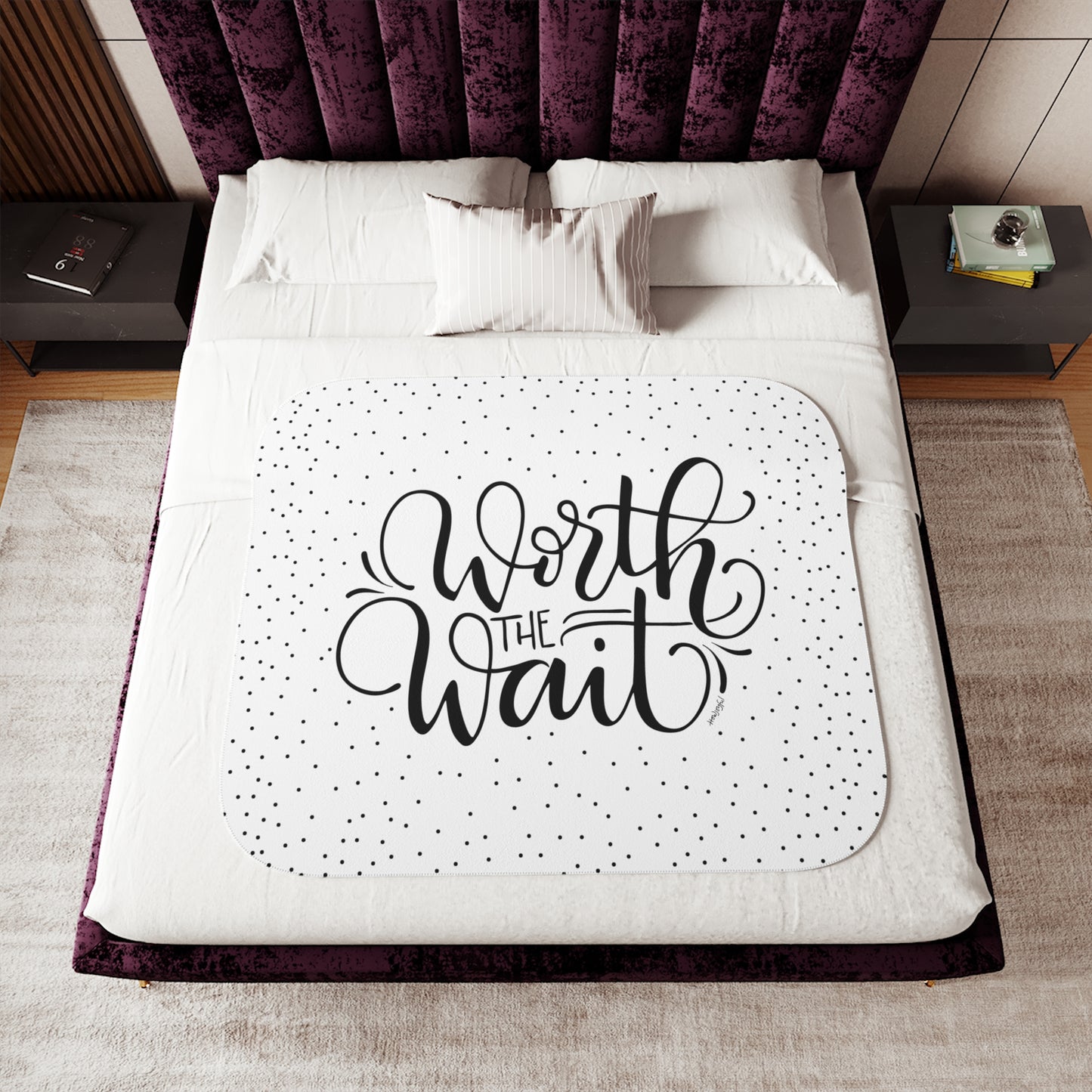 Worth the wait - Sherpa Blanket - howjoyfulshop