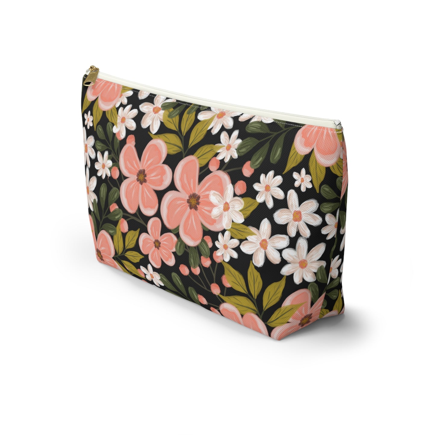 Pink Wildflower - T-bottom Pouch - howjoyfulshop